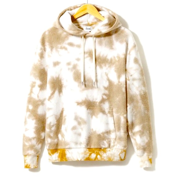 feat Tops - Feat Clothing Blanket Blend Ultra Soft Tie Dye Hoodie - Latté